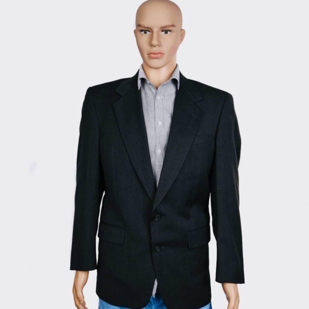 Austin Reed USA Made Wool Dark Gray Blazer Jacket 40R
